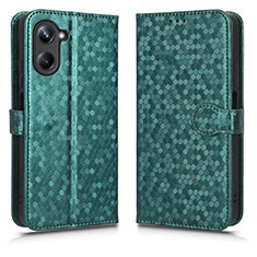 Leather Case Stands Flip Cover Holder C01X for Realme 10 4G Green