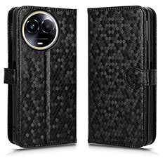 Leather Case Stands Flip Cover Holder C01X for Realme 11 5G Black