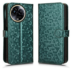 Leather Case Stands Flip Cover Holder C01X for Realme 11 5G Green