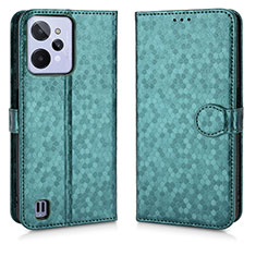 Leather Case Stands Flip Cover Holder C01X for Realme C31 Green