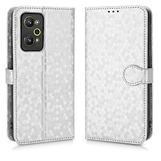 Leather Case Stands Flip Cover Holder C01X for Realme GT Neo 3T 5G Silver