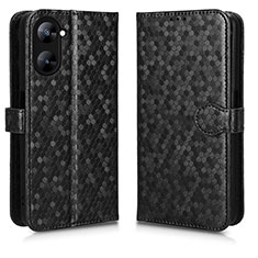 Leather Case Stands Flip Cover Holder C01X for Realme Q5x 5G Black