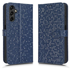Leather Case Stands Flip Cover Holder C01X for Samsung Galaxy A14 5G Blue