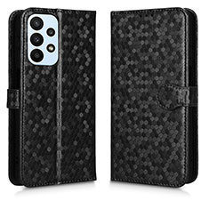 Leather Case Stands Flip Cover Holder C01X for Samsung Galaxy A23 5G Black