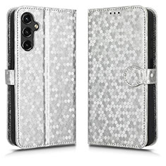 Leather Case Stands Flip Cover Holder C01X for Samsung Galaxy A25 5G Silver