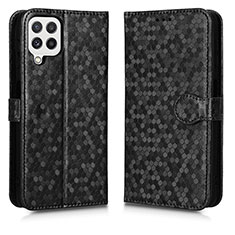 Leather Case Stands Flip Cover Holder C01X for Samsung Galaxy F22 4G Black