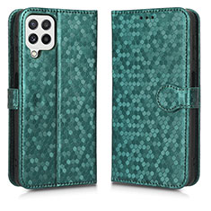 Leather Case Stands Flip Cover Holder C01X for Samsung Galaxy F22 4G Green