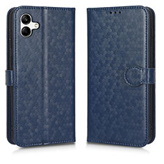 Leather Case Stands Flip Cover Holder C01X for Samsung Galaxy M04 Blue