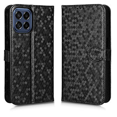 Leather Case Stands Flip Cover Holder C01X for Samsung Galaxy M33 5G Black