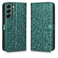 Leather Case Stands Flip Cover Holder C01X for Samsung Galaxy S22 Plus 5G Green