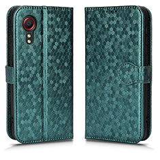 Leather Case Stands Flip Cover Holder C01X for Samsung Galaxy XCover 5 SM-G525F Green