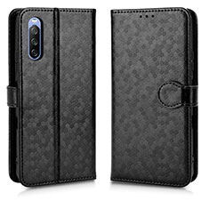 Leather Case Stands Flip Cover Holder C01X for Sony Xperia 10 III Black