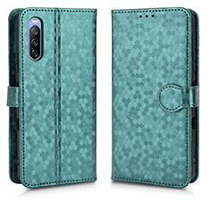 Leather Case Stands Flip Cover Holder C01X for Sony Xperia 10 III SO-52B Green