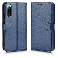 Leather Case Stands Flip Cover Holder C01X for Sony Xperia 10 IV Blue