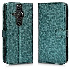 Leather Case Stands Flip Cover Holder C01X for Sony Xperia PRO-I Green