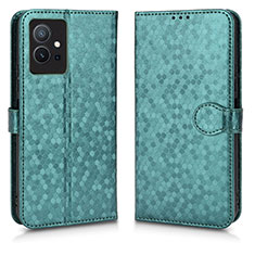 Leather Case Stands Flip Cover Holder C01X for Vivo iQOO Z6 5G Green