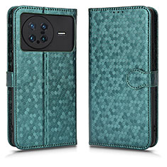 Leather Case Stands Flip Cover Holder C01X for Vivo X Note Green