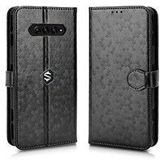 Leather Case Stands Flip Cover Holder C01X for Xiaomi Black Shark 4 5G Black