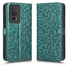 Leather Case Stands Flip Cover Holder C01X for Xiaomi Poco F5 Pro 5G Green