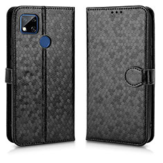 Leather Case Stands Flip Cover Holder C01X for Xiaomi Redmi 9C Black
