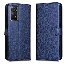 Leather Case Stands Flip Cover Holder C01X for Xiaomi Redmi Note 11 Pro 4G Blue