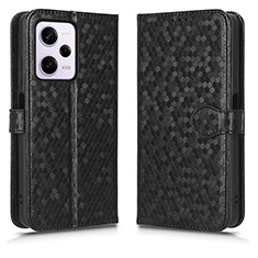 Leather Case Stands Flip Cover Holder C01X for Xiaomi Redmi Note 12 Pro+ Plus 5G Black