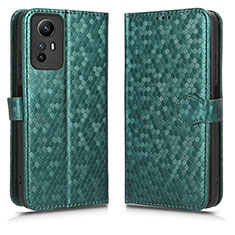 Leather Case Stands Flip Cover Holder C01X for Xiaomi Redmi Note 12S Green