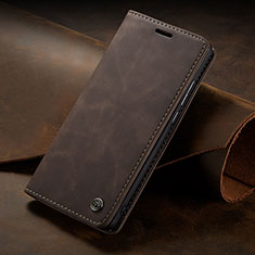 Leather Case Stands Flip Cover Holder C02S for Huawei P40 Brown