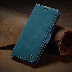 Leather Case Stands Flip Cover Holder C02S for Huawei P60 Pro Blue