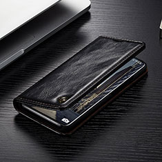Leather Case Stands Flip Cover Holder C02S for Samsung Galaxy S20 Black