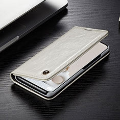 Leather Case Stands Flip Cover Holder C02S for Samsung Galaxy S20 White