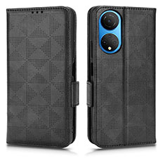 Leather Case Stands Flip Cover Holder C02X for Huawei Honor X7 Black