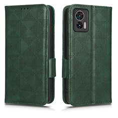 Leather Case Stands Flip Cover Holder C02X for Motorola Moto Edge 30 Neo 5G Green