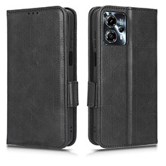 Leather Case Stands Flip Cover Holder C02X for Motorola Moto G13 Black