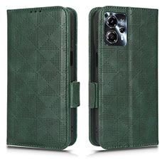 Leather Case Stands Flip Cover Holder C02X for Motorola Moto G13 Green