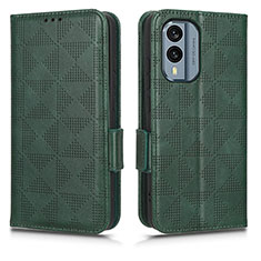 Leather Case Stands Flip Cover Holder C02X for Nokia X30 5G Green