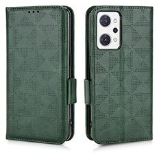 Leather Case Stands Flip Cover Holder C02X for Oppo Reno7 A Green