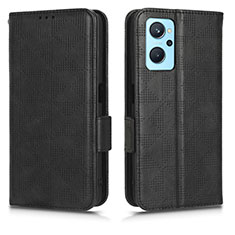 Leather Case Stands Flip Cover Holder C02X for Realme 9i 4G Black
