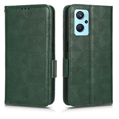 Leather Case Stands Flip Cover Holder C02X for Realme 9i 4G Green