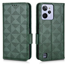 Leather Case Stands Flip Cover Holder C02X for Realme C31 Green