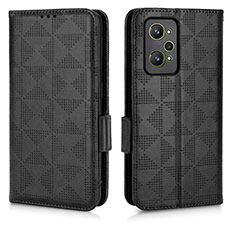 Leather Case Stands Flip Cover Holder C02X for Realme GT Neo 3T 5G Black