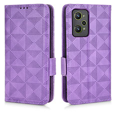 Leather Case Stands Flip Cover Holder C02X for Realme GT Neo 3T 5G Purple