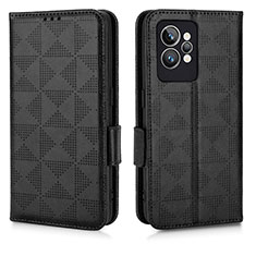 Leather Case Stands Flip Cover Holder C02X for Realme GT2 Pro 5G Black