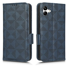 Leather Case Stands Flip Cover Holder C02X for Samsung Galaxy A05 Blue