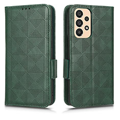 Leather Case Stands Flip Cover Holder C02X for Samsung Galaxy A23 5G Green
