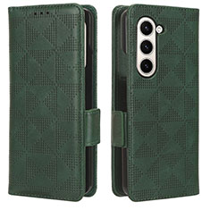 Leather Case Stands Flip Cover Holder C02X for Samsung Galaxy Z Fold5 5G Green