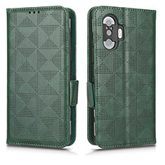 Leather Case Stands Flip Cover Holder C02X for Xiaomi Poco F3 GT 5G Green