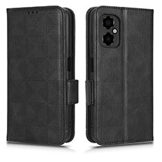 Leather Case Stands Flip Cover Holder C02X for Xiaomi Poco M4 5G Black