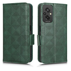 Leather Case Stands Flip Cover Holder C02X for Xiaomi Redmi 11 Prime 4G Green