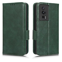 Leather Case Stands Flip Cover Holder C02X for Xiaomi Redmi K60 5G Green